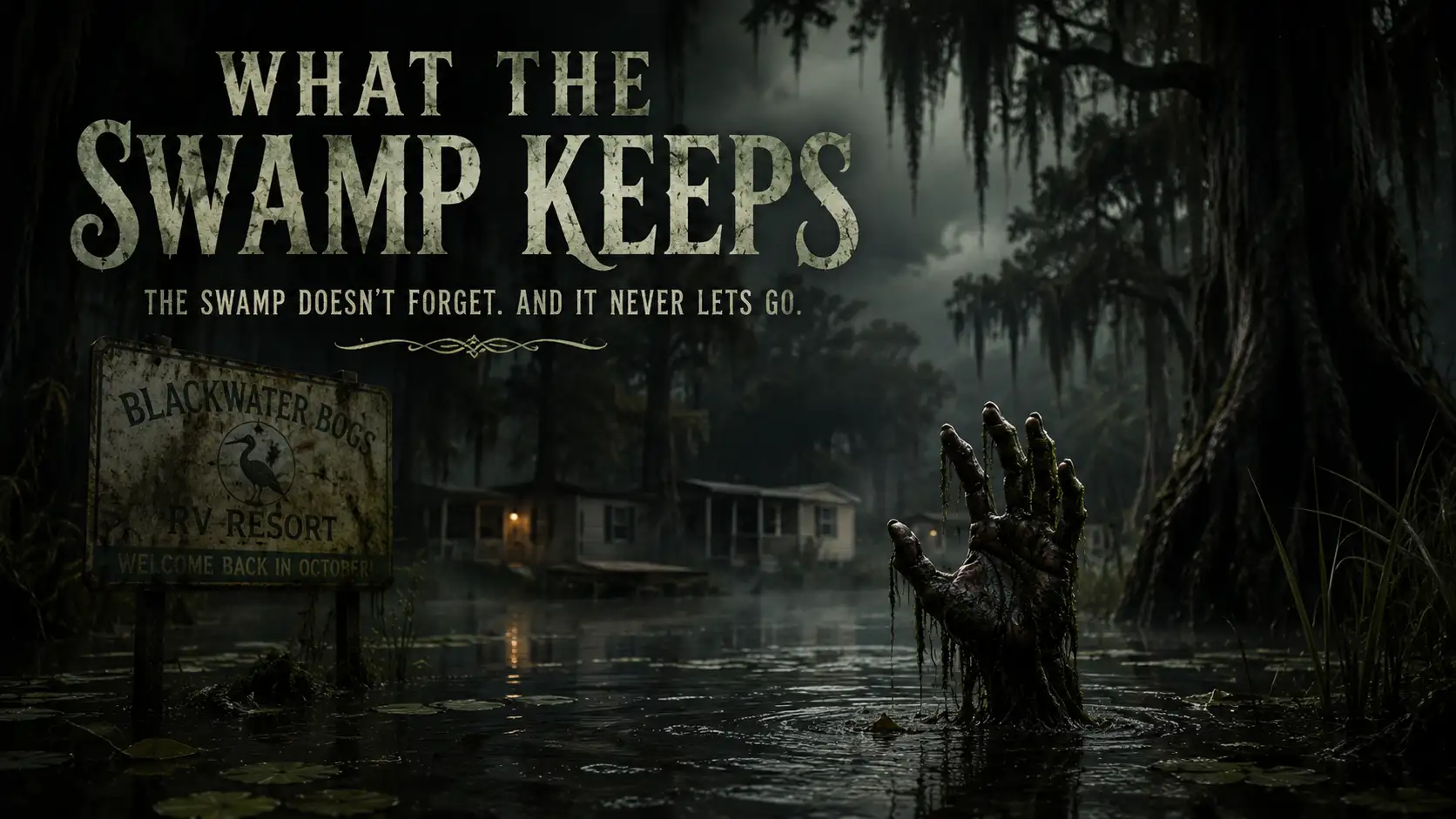 What The Swamp Keeps Florida swamp horror cover art